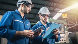 Inspector Engineers Looking At The Document Clipboard 300x169