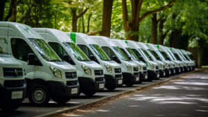 Eco Friendly Fleet Of Aligned Electric Vans 300x169